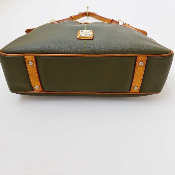 Dooney and Bourke Olive Green Rebecca Pebble Grain Hobo Bag - Picture 3 of 11